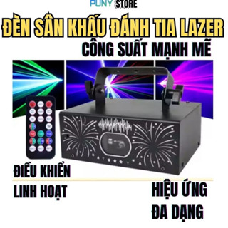  Đèn Laser Vịt V1 Tia Chiếu 3D 500 Hiệu Ứng Cảm Âm Theo Nhạc Dành Cho Bar Karaoke Bay Phòng Kèm Remote PUNY 