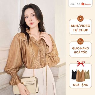  ÁO SƠ MI CỔ CAN BÈO HAI BÊN NẸP XẾP LY BY LEMIA Design - 25A292 
