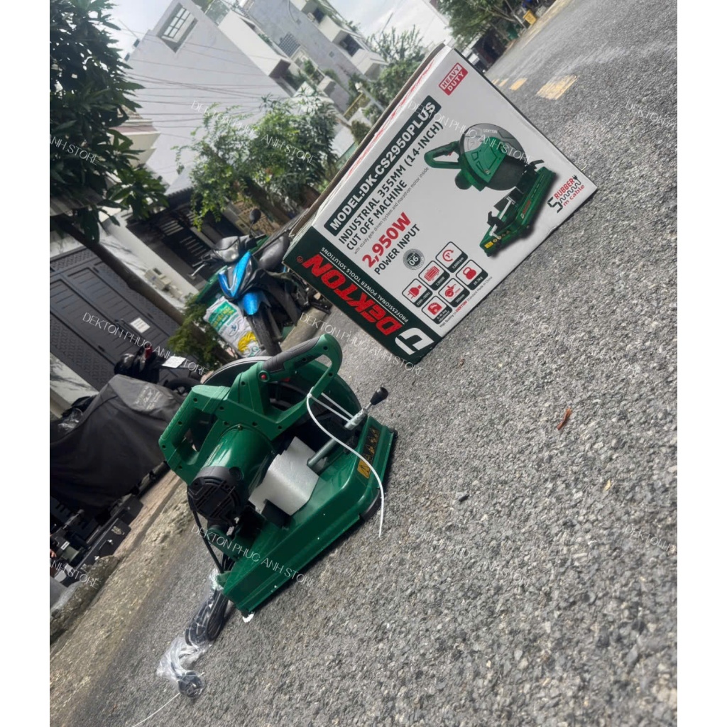 Cắt sắt bàn DEKTON DK-CS2950PLUS, Dùng mô tơ trực tiếp, Công suất 2950w, Đường kính đĩa 355