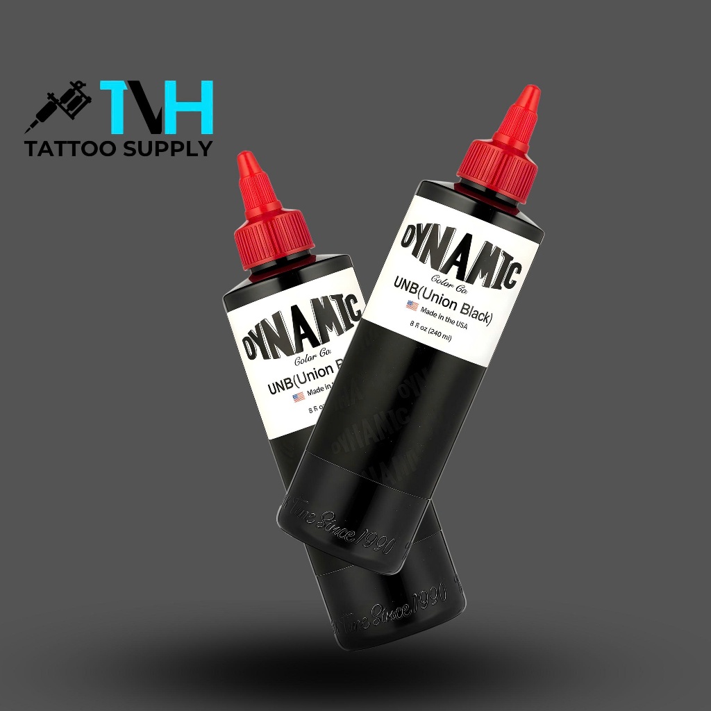 Mực Xăm DYNAMIC UNB - UNION BLACK - Lọ 8OZ - Màu Đen Đậm Sử Dụng Xăm Hình Tattoo - Mực Đen DYNAMIC |