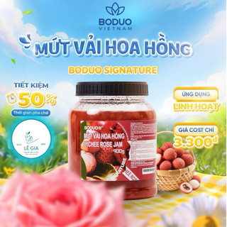 Mứt vải hoa hồng Boduo Signature hộp 900g