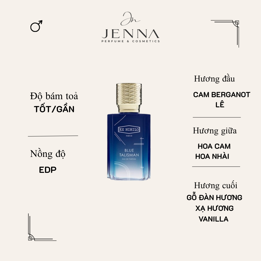 Nước Hoa Unisex Ex Nihilo Blue Talisman EDP - Mẫu thử