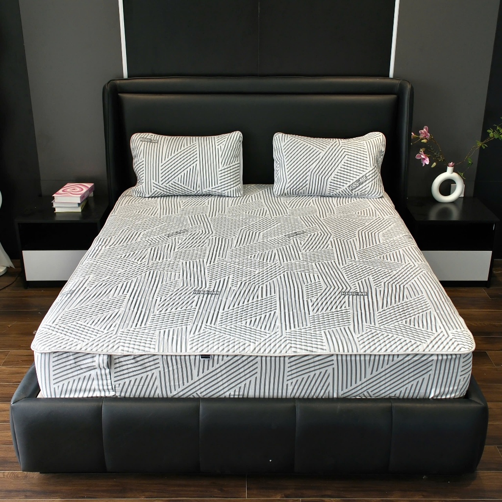 Ga trải giường Cotton Đũi ga gối trần bông ga chun dày dặn chất đũi mềm mịn nhiều kích thước m6 m8 2