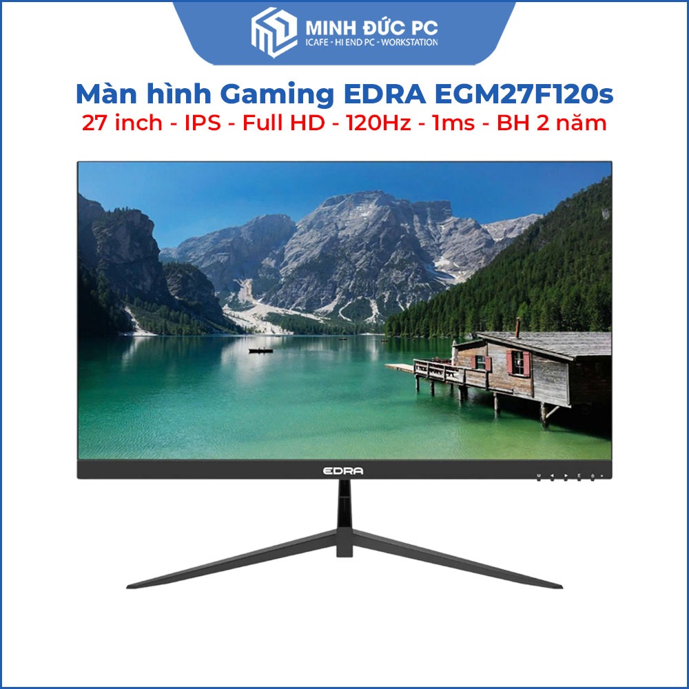 Màn Hình Gaming EDRA EGM27F120S 27 Inch IPS 120Hz 1ms FHD - Hỗ Trợ ARM, Chính Hãng - Minh Đức PC