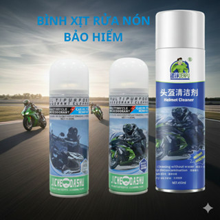 Xịt vệ sinh mũ/nón bảo hiểm DERPU, Chai xịt vệ sinh bọt tuyết khử trùng nón bảo hiểm làm sạch nhanh chóng tiện lợi