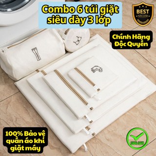 [LẺ HOẶC FULL BỘ 6C] Túi giặt loại cao cấp siêu dày lưới đa lớp bảo vệ quần áo dùng cho máy giặt tiện dụng D Danido