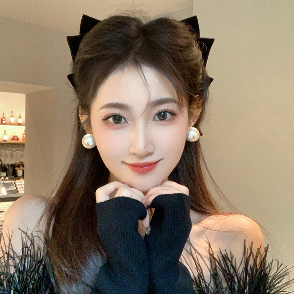 GM20 Bông tai nữ Roundie Bowl Earrings ngọc trai trắng tròn sang chảnh thanh lịch