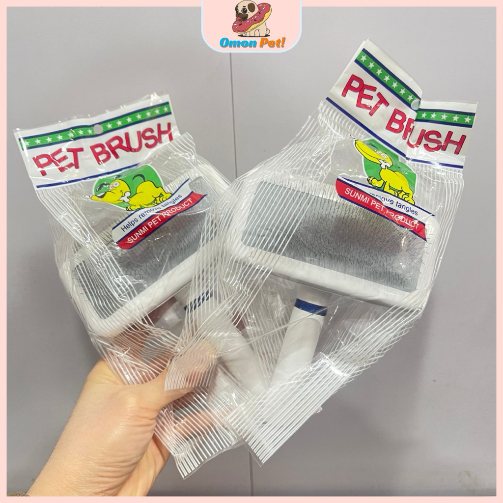 Lược Pet Brush chải bông-gỡ rối lông chó mèo chuẩn spa