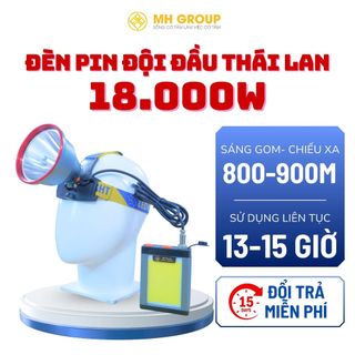  Đèn Pin Đội Đầu Thái Lan 18.000W – Siêu Sáng pin trâu Chuyên Đi Rừng Đi Câu Sửa Chữa 