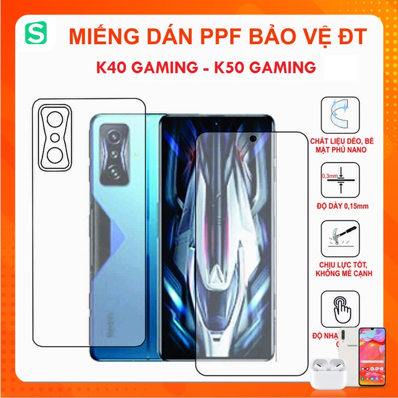 Dán Ppf Mặt trước - Mặt Sau cho RM K70 K70 Pro K30 K30 PRO K50 Gaming - K40 Gaming ( nhám chống vân 