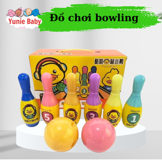 Hộp Đồ Chơi Bowling Vịt Vàng Cho Bé (6 chai + 2 banh)