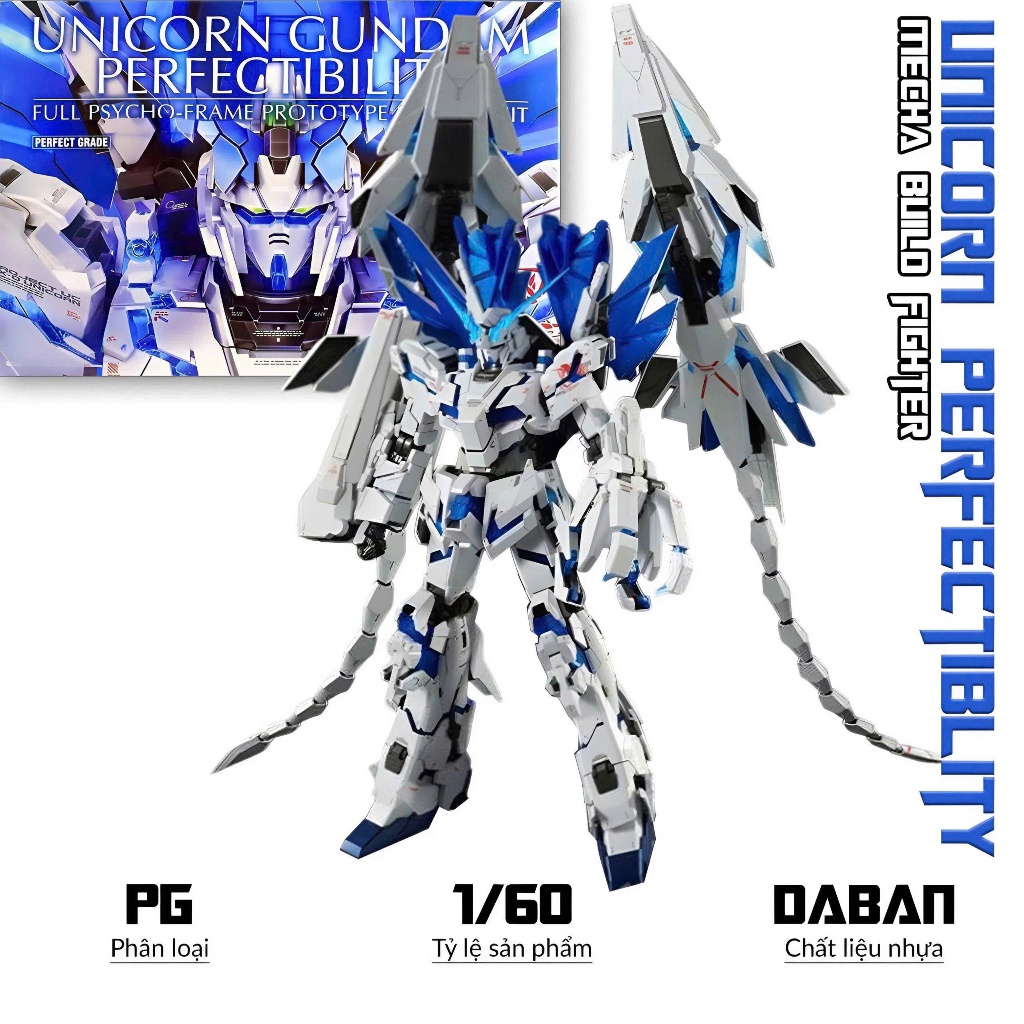 Mô hình PG Unicorn Perfectibility, 1/60 Mecha, Đồ chơi lắp ráp nhựa