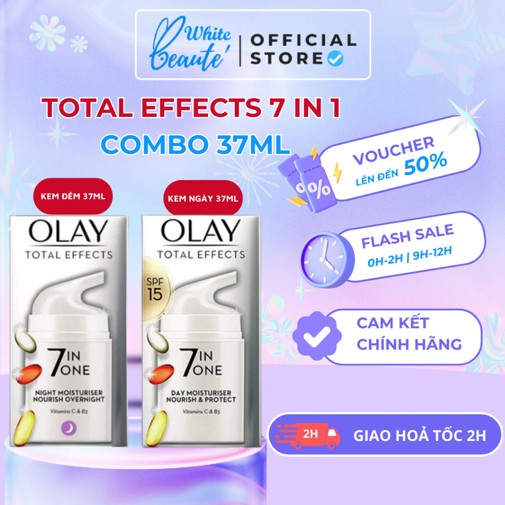 Kem Dưỡng Olay 7 In 1 Ngày Và Đêm Bản UK 37ML