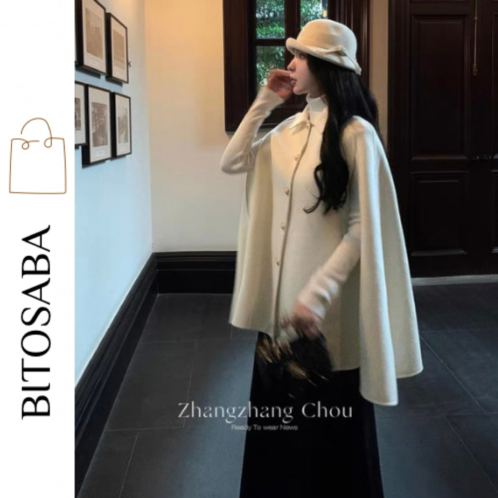 Áo choàng dạ không tay, phong cách tiểu thư( AC11)