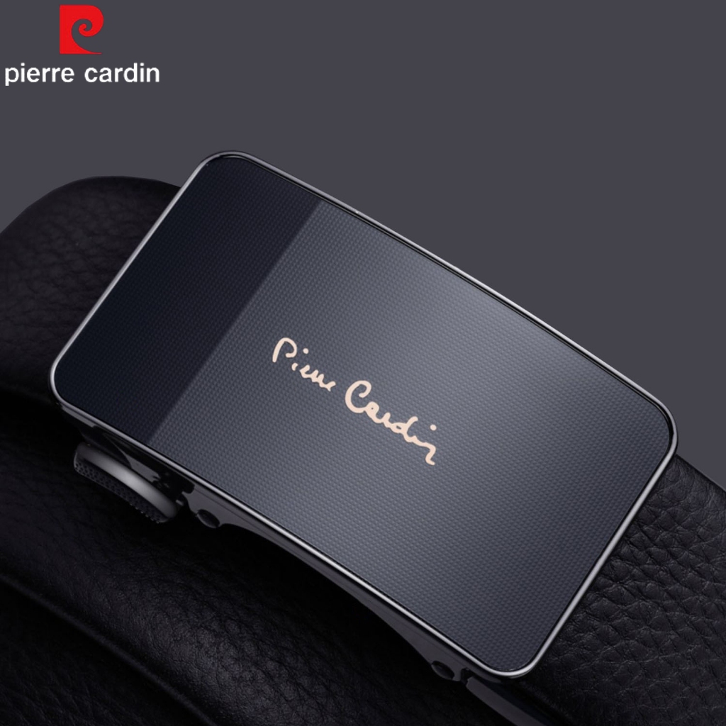 Thắt lưng Pierre Cardin chính hãng khóa tự động dây da bò thật 1038