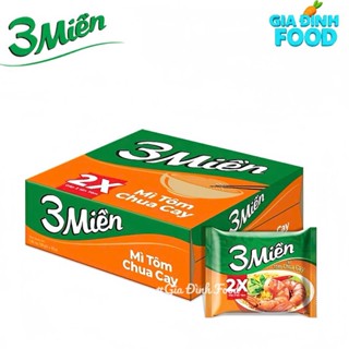   Thùng x30 Gói  Mì 3 Miền Tôm chua cay 65g  Date mới   