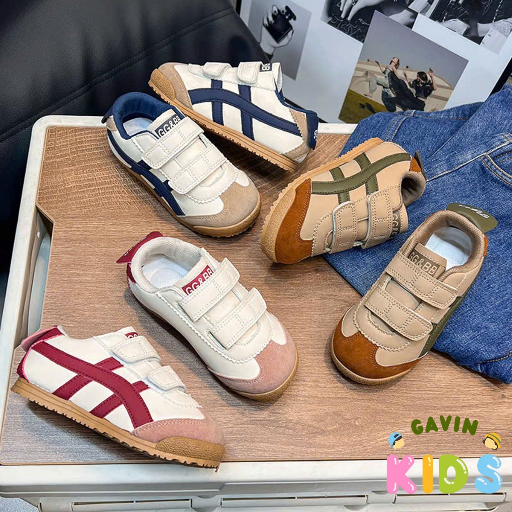 Giày Thể Thao Quai Dán, Đế Mềm, Nhẹ, Chống Trơn Trượt Cho Bé - Mẫu 2025 GV09