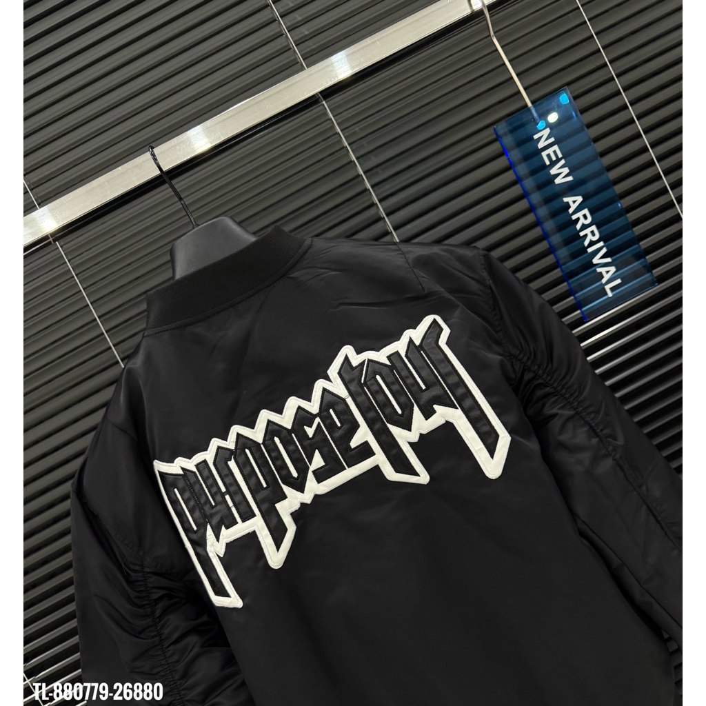 Áo Khoác Bomber Purpose Tour Graphic – Bản Đen Premium