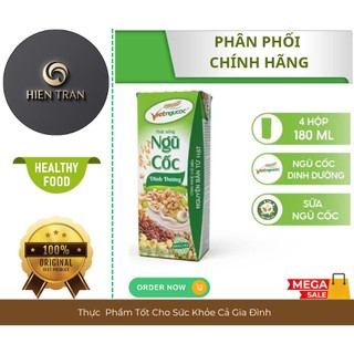  Lốc 4 Hộp: Ngũ cốc dinh dưỡng  Việt ngũ cốc 180 ml 