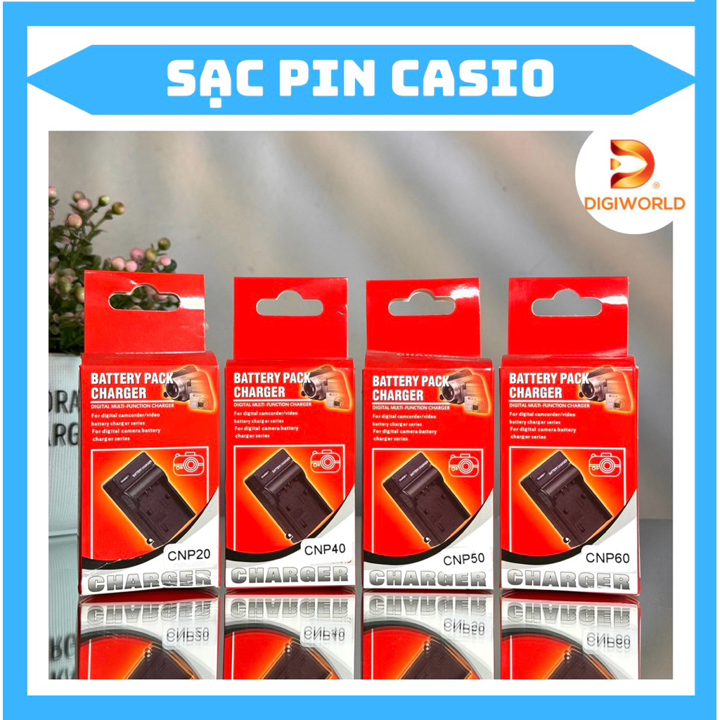Bộ Sạc Pin Casio NP-20/ NP-40/ NP-50/ NP-60/ NP-70/ NP-80/ NP-90/ NP-110/ NP-130 ( Bộ sạc pin thay t