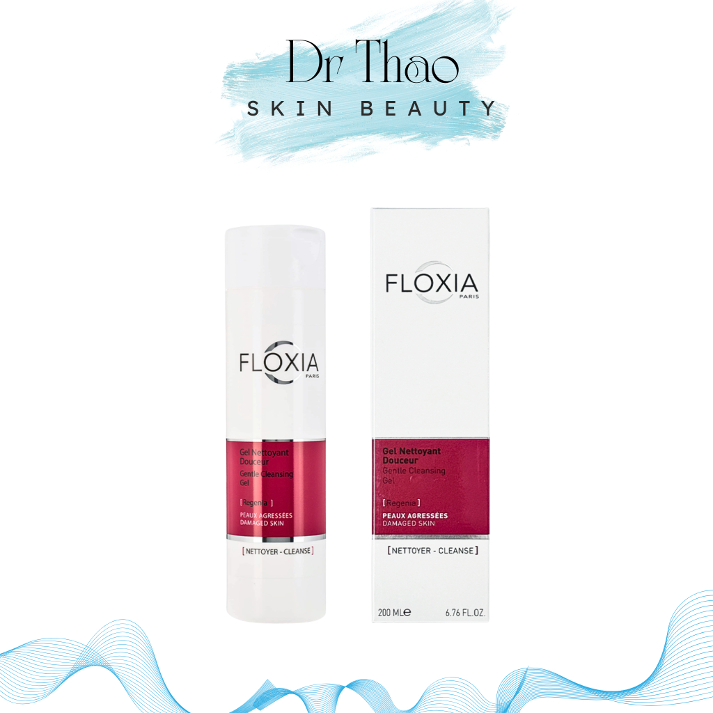 [200mL] Sữa rửa mặt dành cho da nhạy cảm/da thương tổn FLOXIA GENTLE CLEANSING GEL/ REGENIA