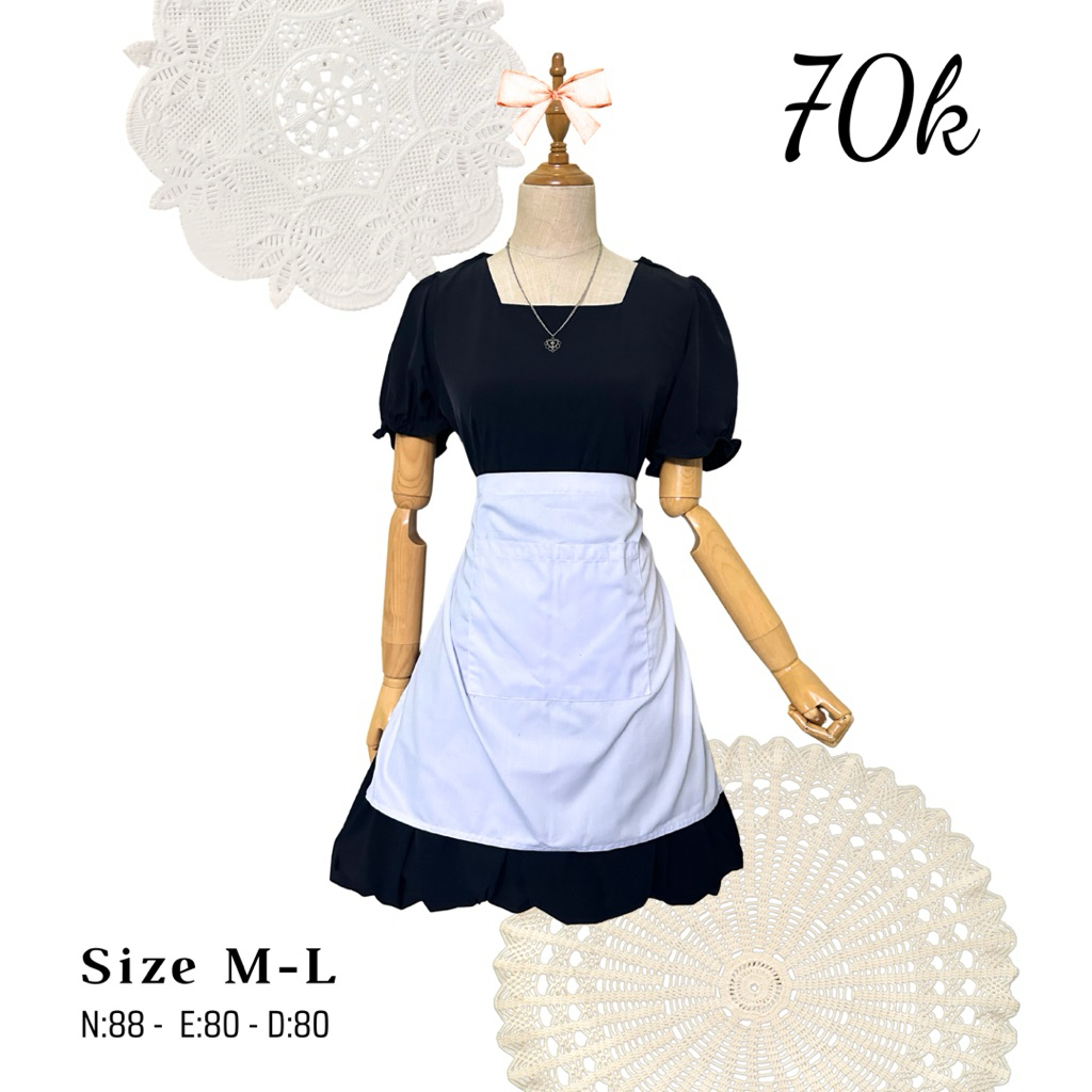 set đầm cosplay hầu gái/maid