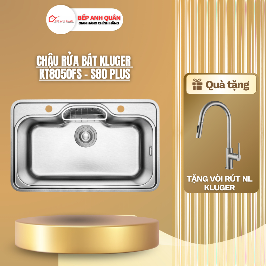 Chậu rửa bát Kluger KT8050FS – S80 Plus | HÀNG CHÍNH HÃNG