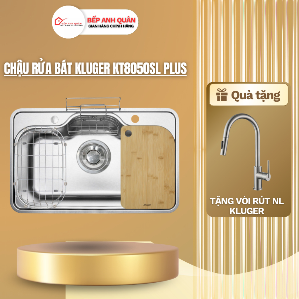 Chậu rửa bát Kluger KT8050SL Plus | HÀNG CHÍNH HÃNG