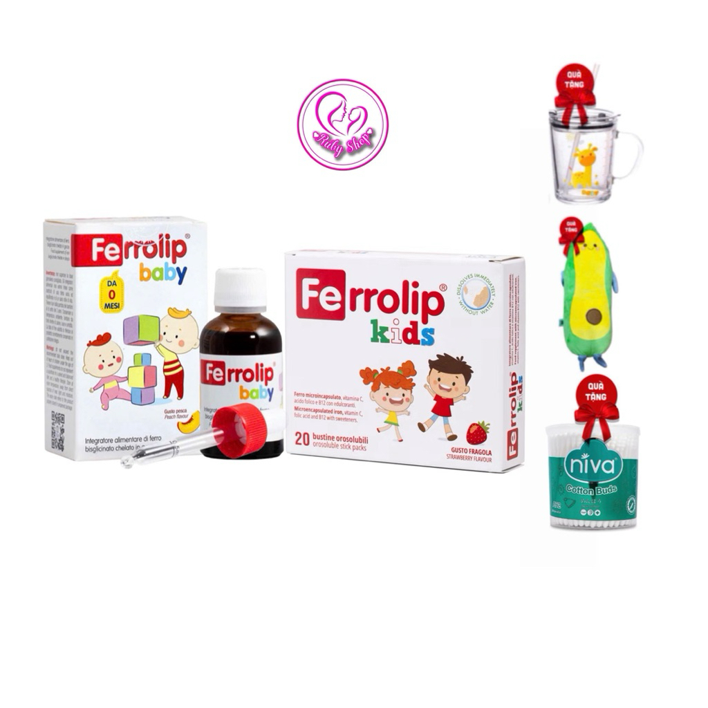 Sắt Ferrolip baby chai 30ml chính hãng hỗ trợ phòng thiếu máu cho bé