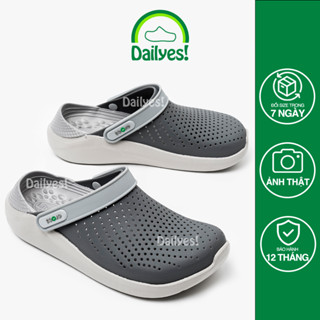 Dép Literide Nam Nữ, Dép Sục Full Xám hàng chuẩn, không mùi nhựa, full tag, hỗ trợ đổi trả - Dailyes Store