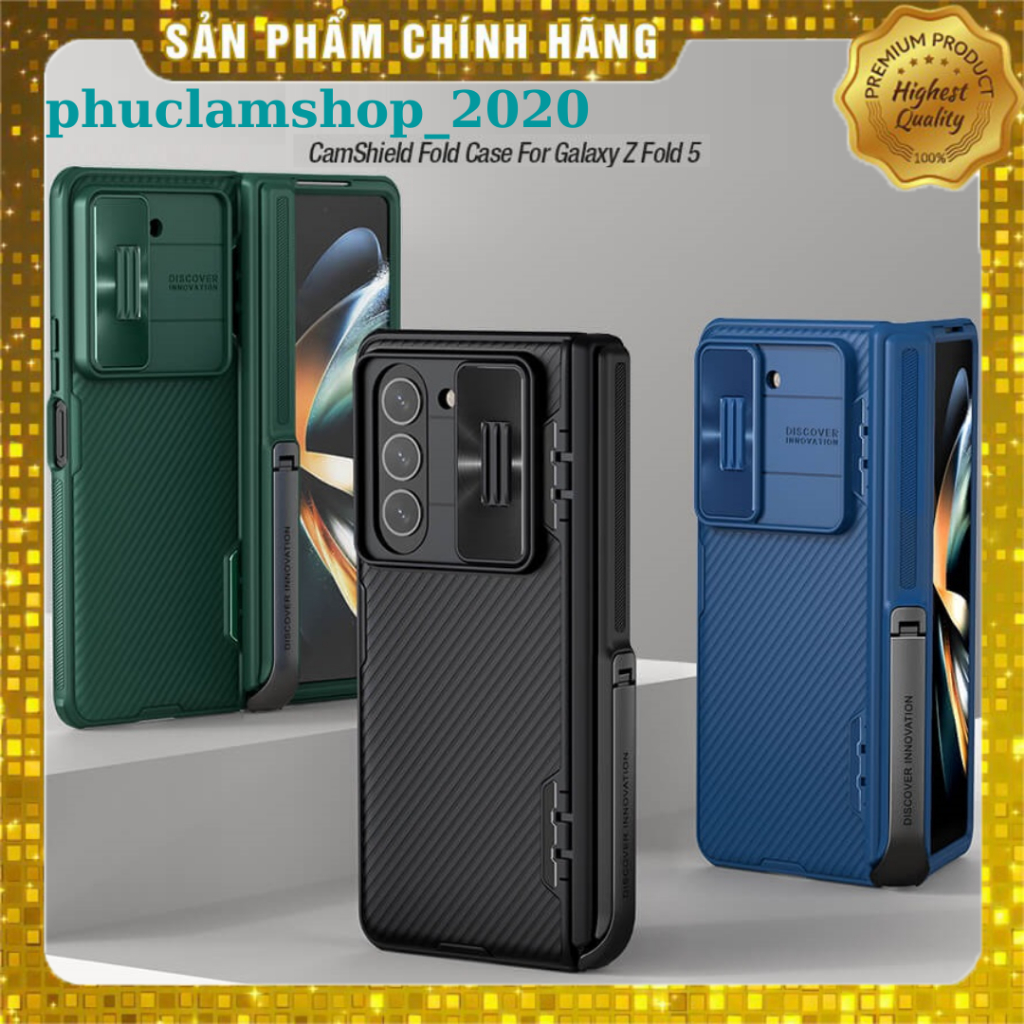 Ốp lưng Nillkin Camshield Fold Case cho Samsung Galaxy Z Fold5 Z Fold 5 5G Z Fold6 Z Fold 6 5G nắp t