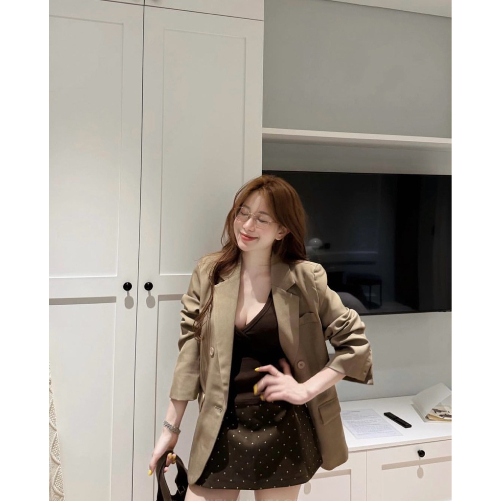 Chân váy nữ chữ A chất dạ ép chấm bi có lót quần CV2211 Chân váy Nữ Mini Skirts dáng chữ A Basic | BigBuy360 - bigbuy360.vn