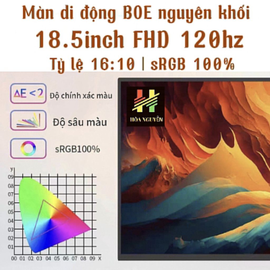 Màn di động BOE hợp kim CNC nguyên khối 18.5inch FHD 100Hz | BigBuy360 - bigbuy360.vn
