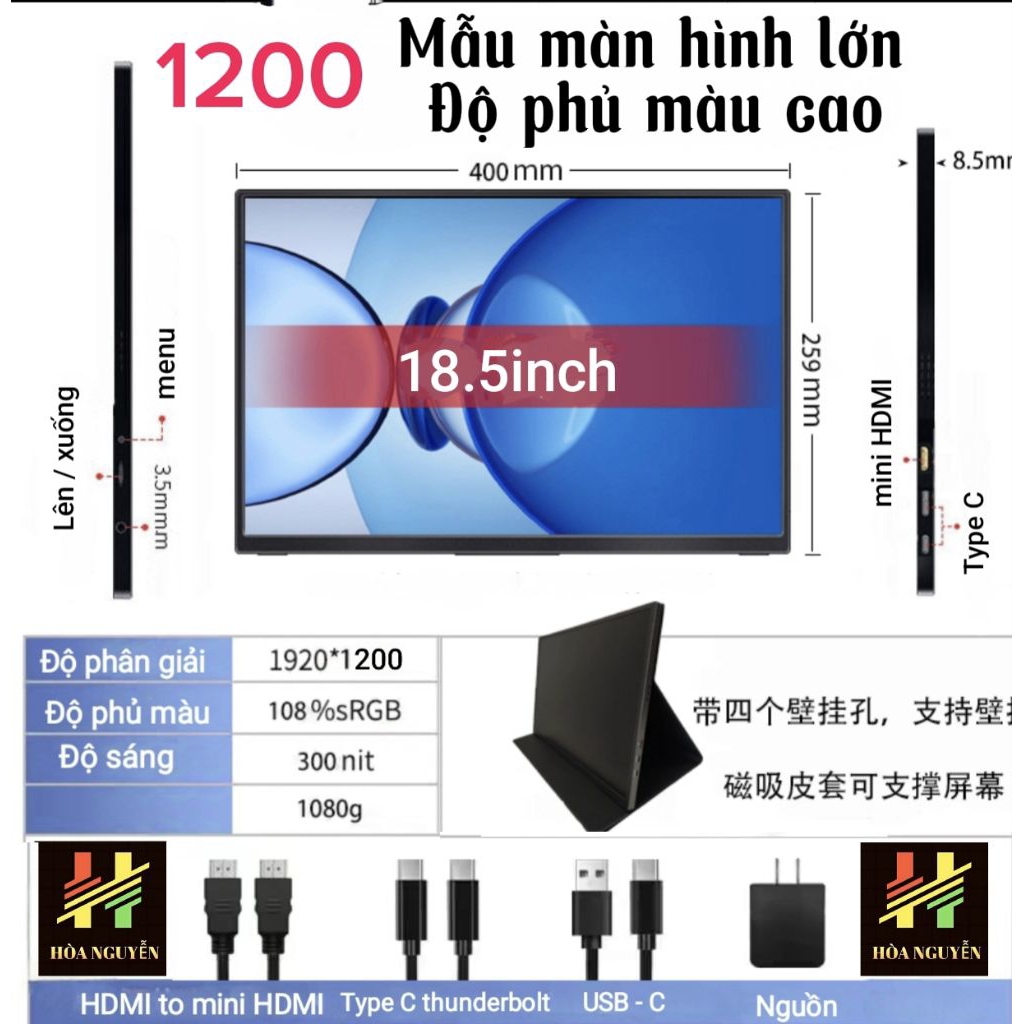 Màn di động BOE hợp kim CNC nguyên khối 18.5inch FHD 100Hz | BigBuy360 - bigbuy360.vn
