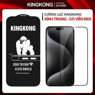  Kính cường lực iPhone KINGKONG KÍNH TRONG Full HD cho X Xs Xr Xsm 11 12 13 14 15 16 17Promax... 