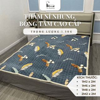  Thảm nỉ nhung trải giường bông tằm Yuki cao cấp thảm nỉ nhung trải giường mùa đông - Xịn Bedding 
