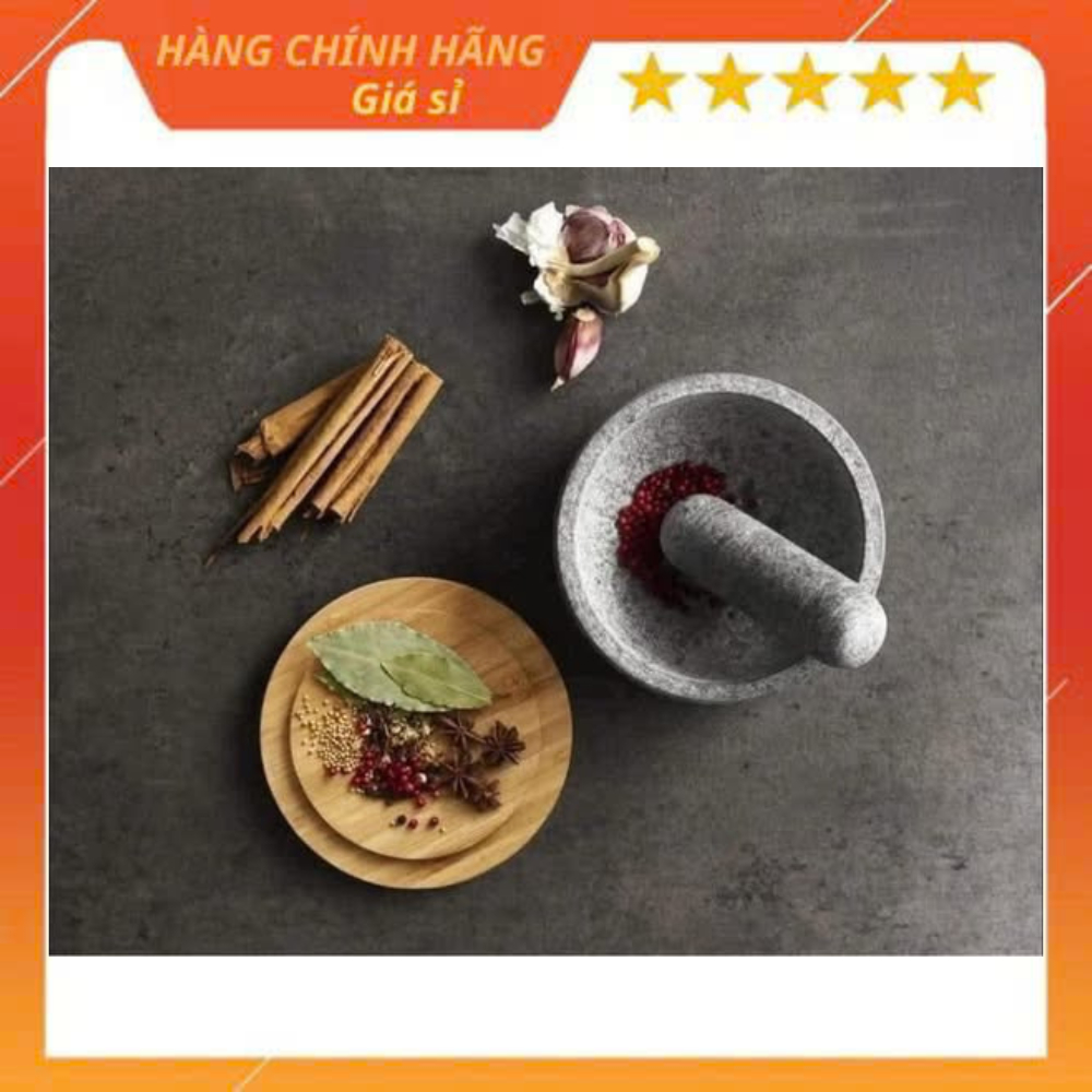 Bộ chày cối Joseph Joseph 20176 Dash Pestle & Mortar with Bamboo Lid - Granite (kèm nắp tre)