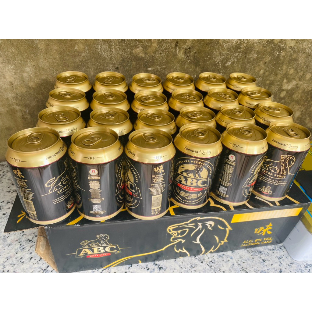 1 Thùng 24 Lon Bia Đen ABC Campuchia Nồng độ 8%