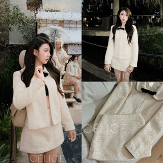  CÉLICE|<55KG SET  2 CHI TIET THIẾT KẾ SET DẠ NỮ CHÍNH CHỦ Set màu be set hai chi tiết 