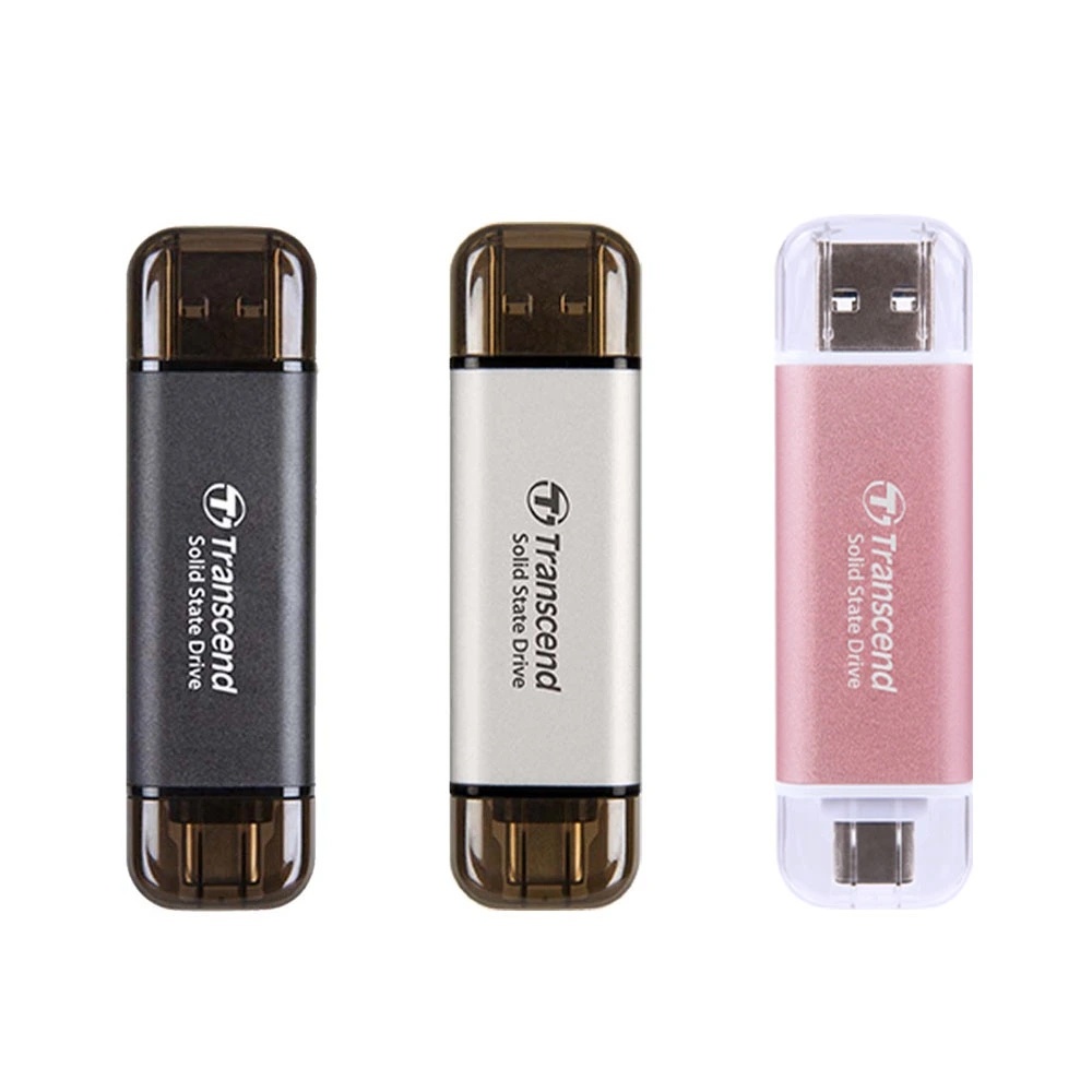 Ổ cứng di động SSD Transcend ESD310 128GB 256GB 512GB 1TB 2 Đầu Type-C USB-A Đọc 1050MB/s Ghi 700MB/