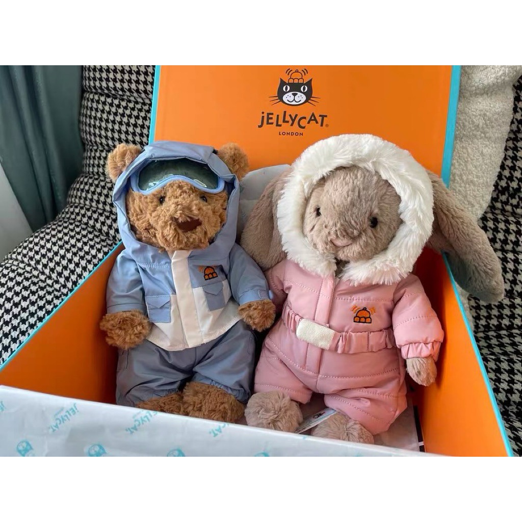 [Chính hãng] Jellycat Bunny/ Bartholomew Bear Snow Suit | Gấu Thỏ tuyết Giáng sinh