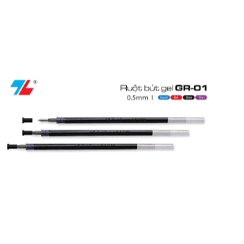 Combo 10 ruột bút Gel/ bút mực nước Thiên Long ngòi 0.5mm thay thế bút gel Doremon, gel 08, chữ A