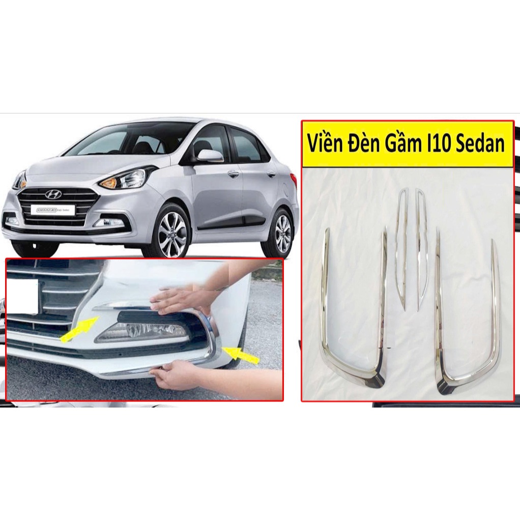 Ốp Viền Gầm i10 2017 2018 2019 2020 2021 ( Lắp Cho Bản Sedan ) - Ốp Trang Trí Gầm Trước Sau i10