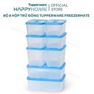  Bộ 8 Hộp Trữ Đông Tupperware Freezemate Chính Hãng - Nhựa Nguyên Sinh An Toàn Cho Sức Khoẻ - Dung Tích 1.7L 1.2L 650ml 