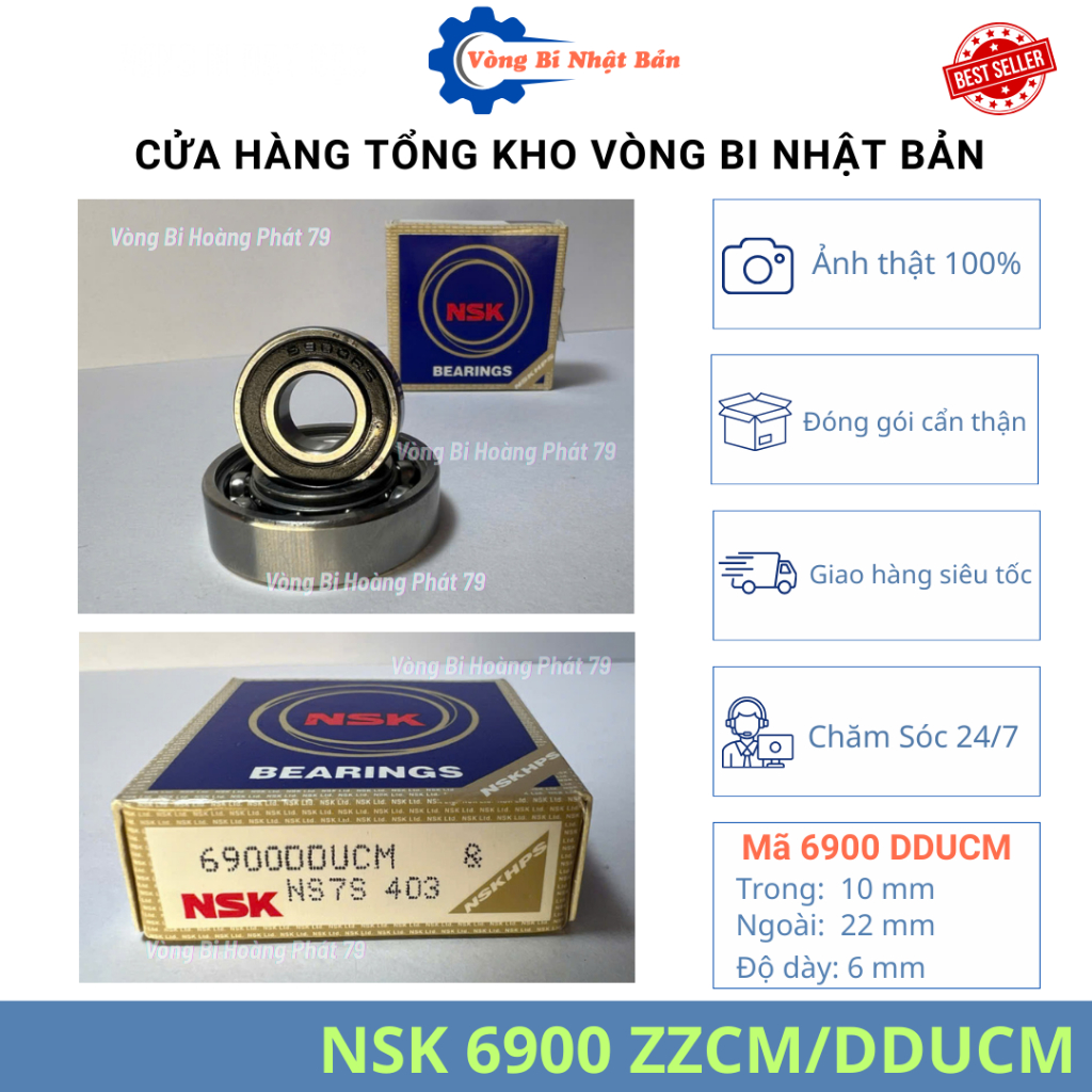 VÒNG BI NSK 6900,6901,6902,6903,6904,6905,6906 ZZ/DDUCM - Vòng Bi Hà Nội
