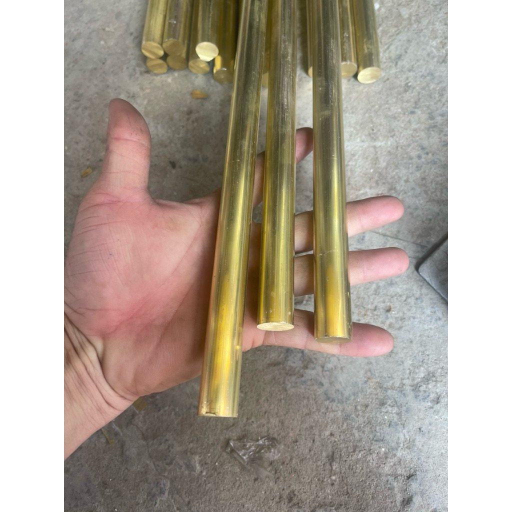 Đồng vàng đặc D14mm dài 1m