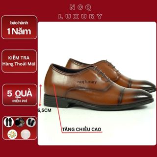  giày da bò công sở phom giày ý đế cao su bảo hàng chính hãng 12 tháng -tặng kèm lót và đón gót 