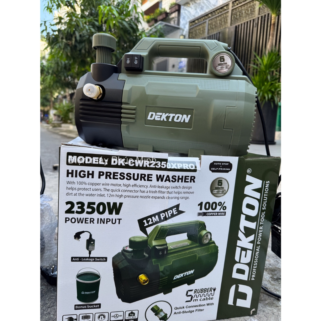 Máy xịt rửa chỉnh áp Dekton DK-CWR2350PRO ( mầu xám ) và DK-CWR2350XPRO ( mầu xanh oliu)