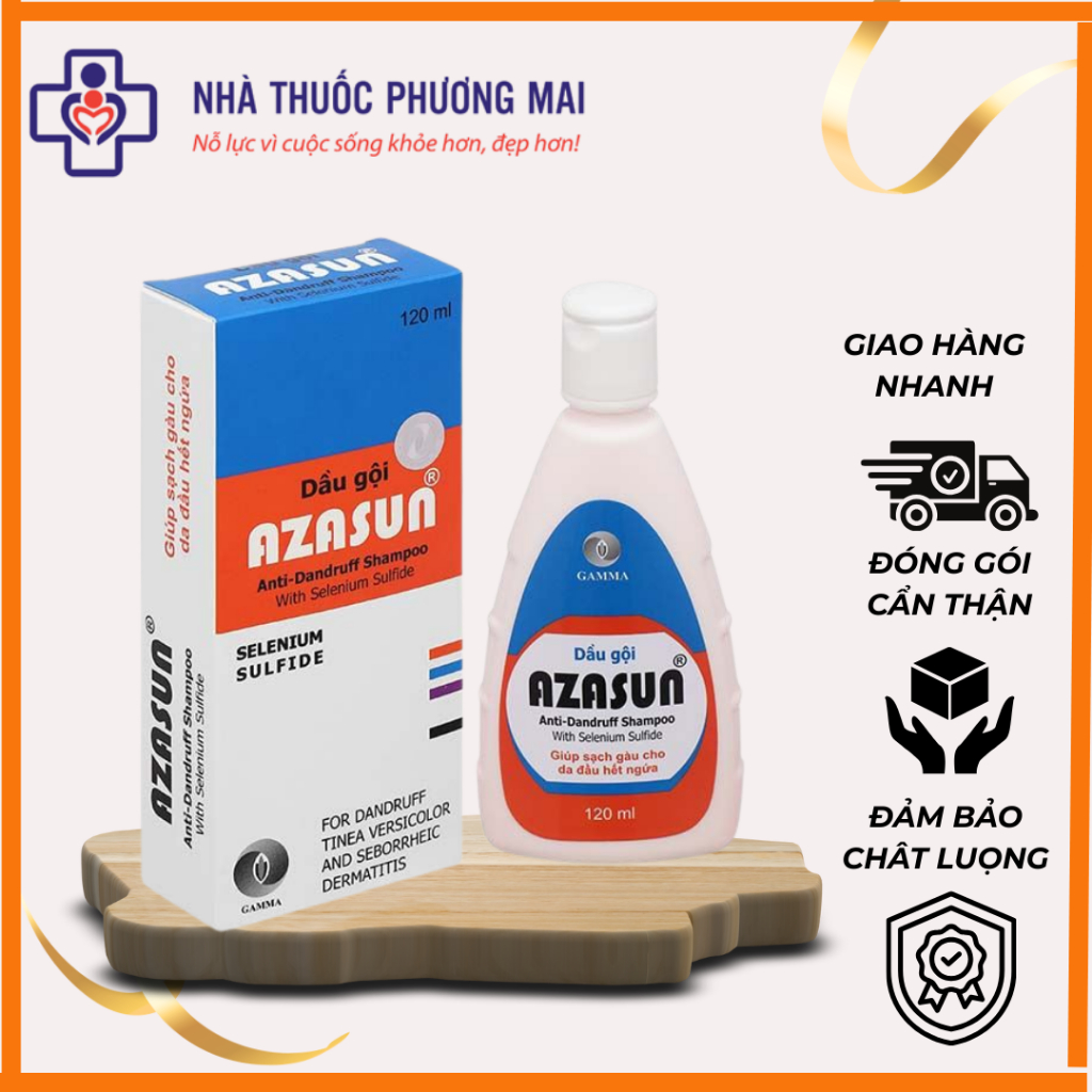 AZASUN 120ML - Dầu gội sạch gàu