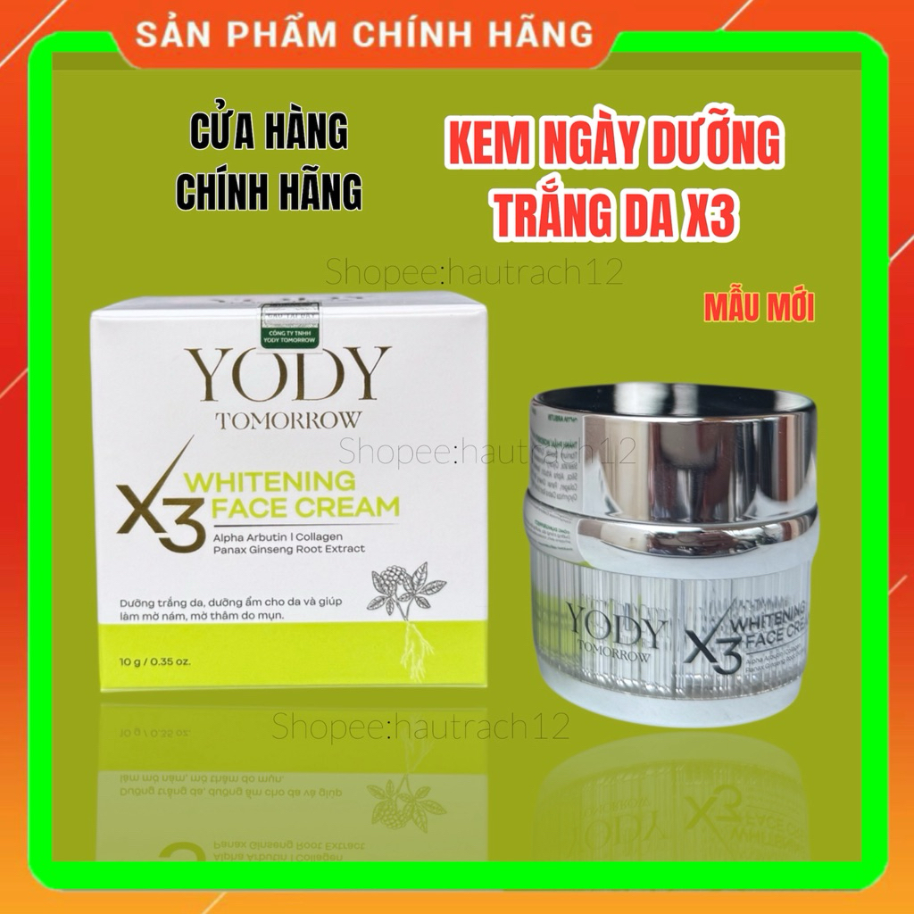 𝐊𝐞𝐦 𝐧𝐠𝐚̀𝐲 3X dưỡng 𝐭𝐫𝐚̆́𝐧𝐠 𝐝𝐚  -X3 WHITENING 𝐘𝐨𝐝𝐲 YODY TOMORROW